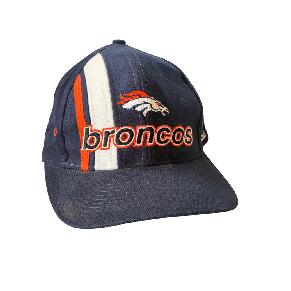 NFL Pro Line Denver Broncos Hat Mens Navy Blue Vintage Adjustable Baseball Cap
